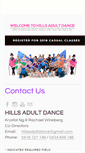 Mobile Screenshot of hillsadultdance.com.au