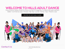 Tablet Screenshot of hillsadultdance.com.au